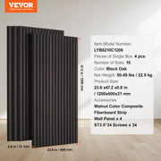 Wood Slat Acoustic Panels 23.6 x 47.2 inch for Modern Wall Decor Black Oak V952-FHXWBTQBHXML4QH6IV0