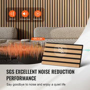 Wood Slat Acoustic Panels, 7.9 x 94.5 inch, MDF Accent Wooden Wall Panels for Modern Interior Wall Decor, V952-FHXWBTQBQXMLJP625V0