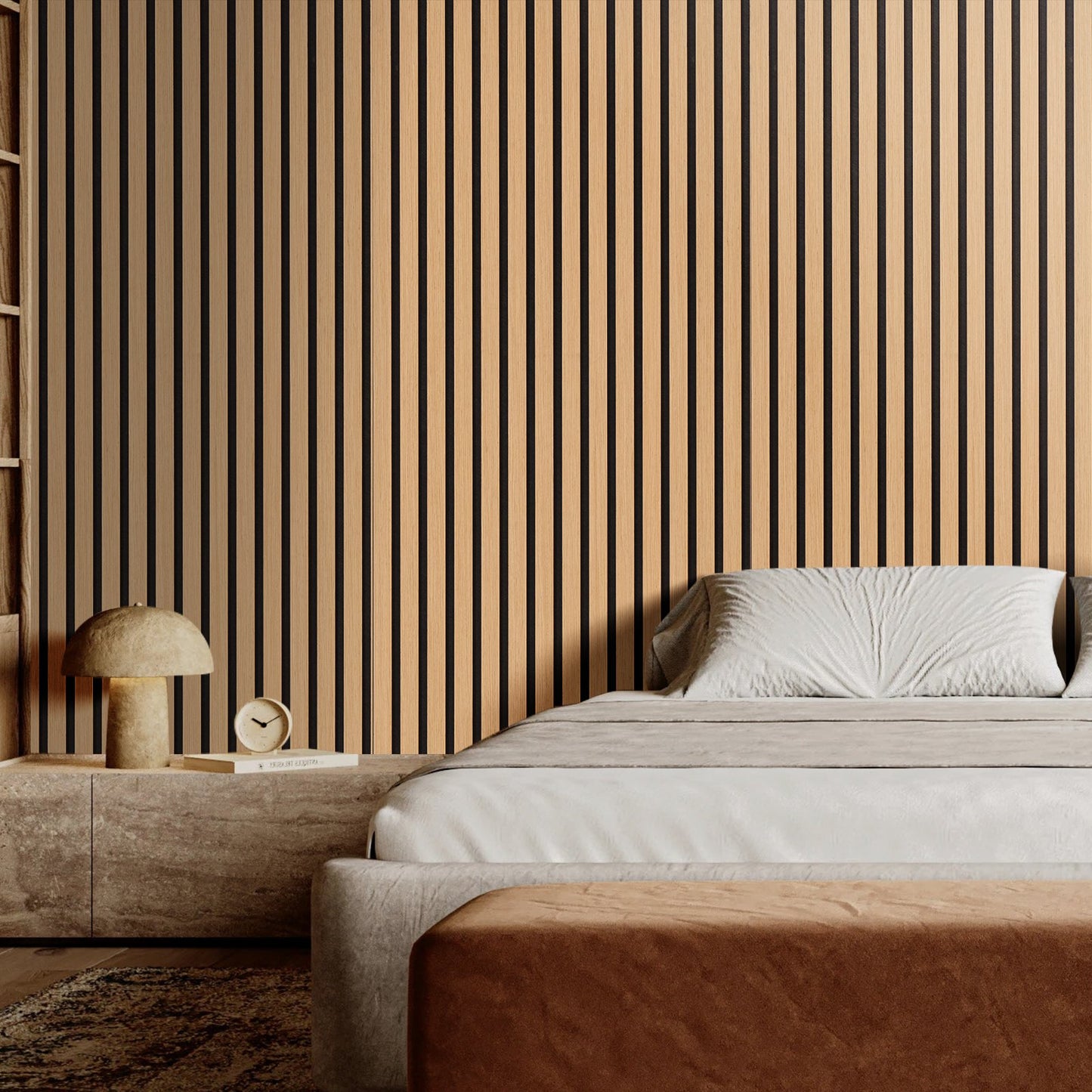 Wood Slat Acoustic Panels 23.6 x 47.2 inch for Modern Wall Decor Light Oak V952-FHXWBTQBQXMLK696CV0