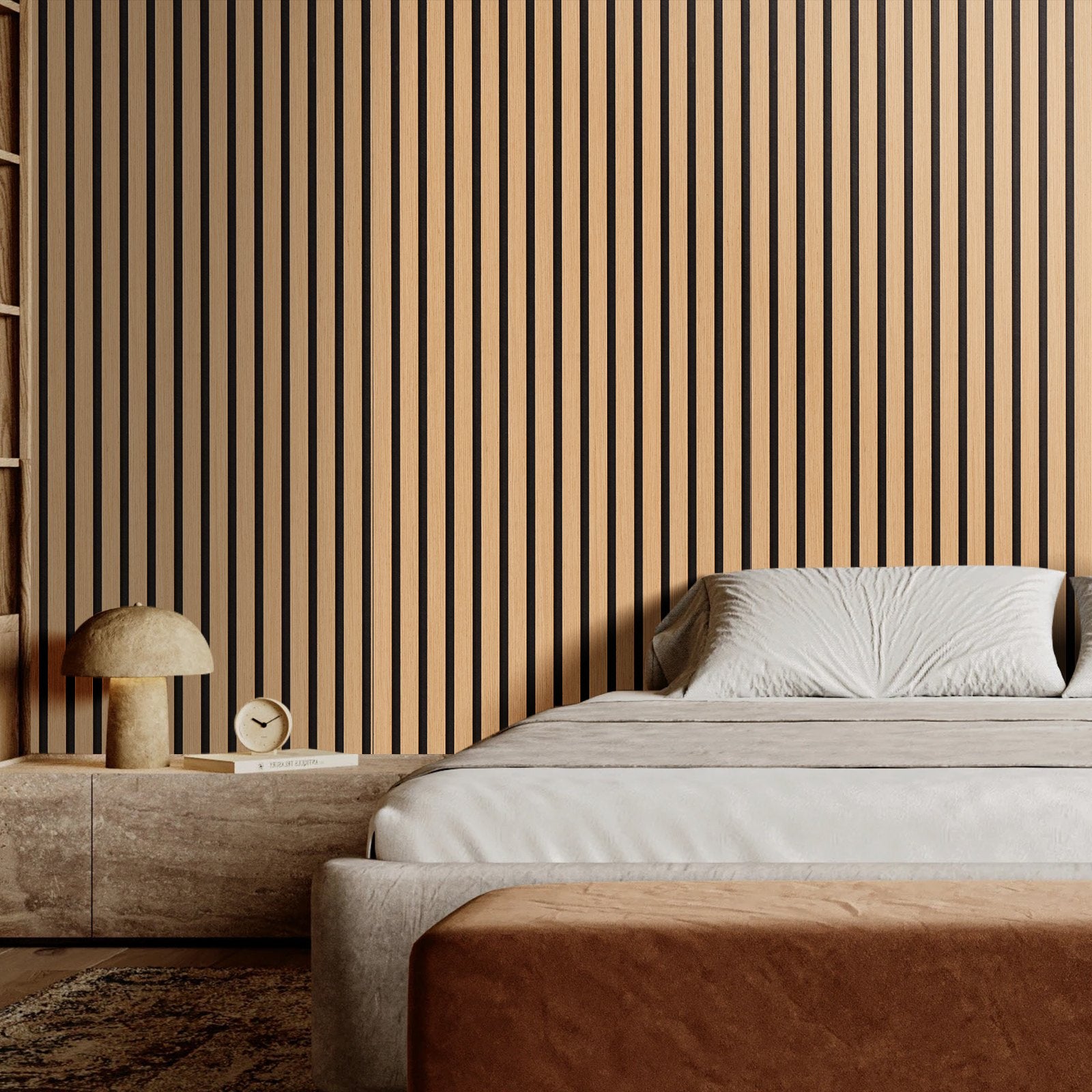 Wood Slat Acoustic Panels 23.6 x 47.2 inch for Modern Wall Decor Light Oak V952-FHXWBTQBQXMLK696CV0