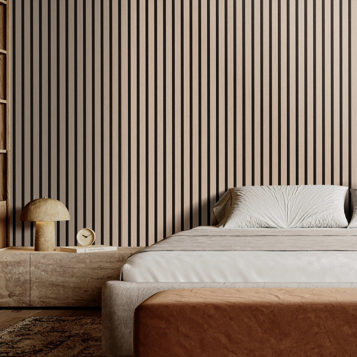 Wood Slat Acoustic Panels, 7.9 x 94.5 inch, MDF Accent Wooden Wall Panels for Modern Interior Wall Decor, V952-FHXWBTQBYML7LX06FV0