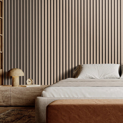 Wood Slat Acoustic Panels, 7.9 x 94.5 inch, MDF Accent Wooden Wall Panels for Modern Interior Wall Decor, V952-FHXWBTQBYML7LX06FV0