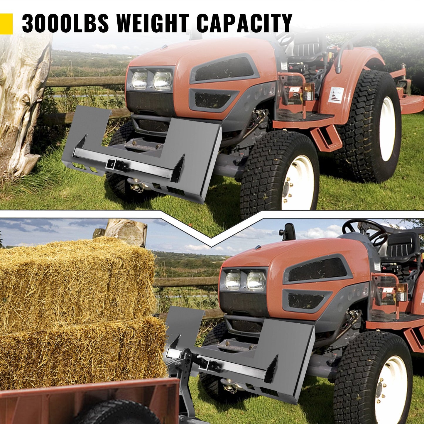 Universal Skid Steer Mount Plate 6.35mm Thick Skid Steer Plate Attachment1360.78kgWeight Capacity Quick V952-FHZXAZBHS-CIRKGK3V0