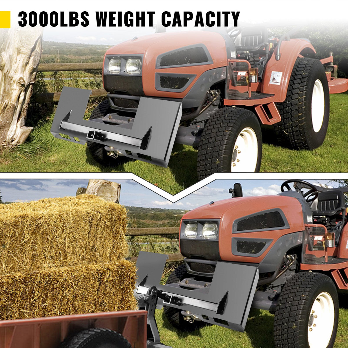 Universal Skid Steer Mount Plate 6.35mm Thick Skid Steer Plate Attachment1360.78kgWeight Capacity Quick V952-FHZXAZBHS-CIRKGK3V0