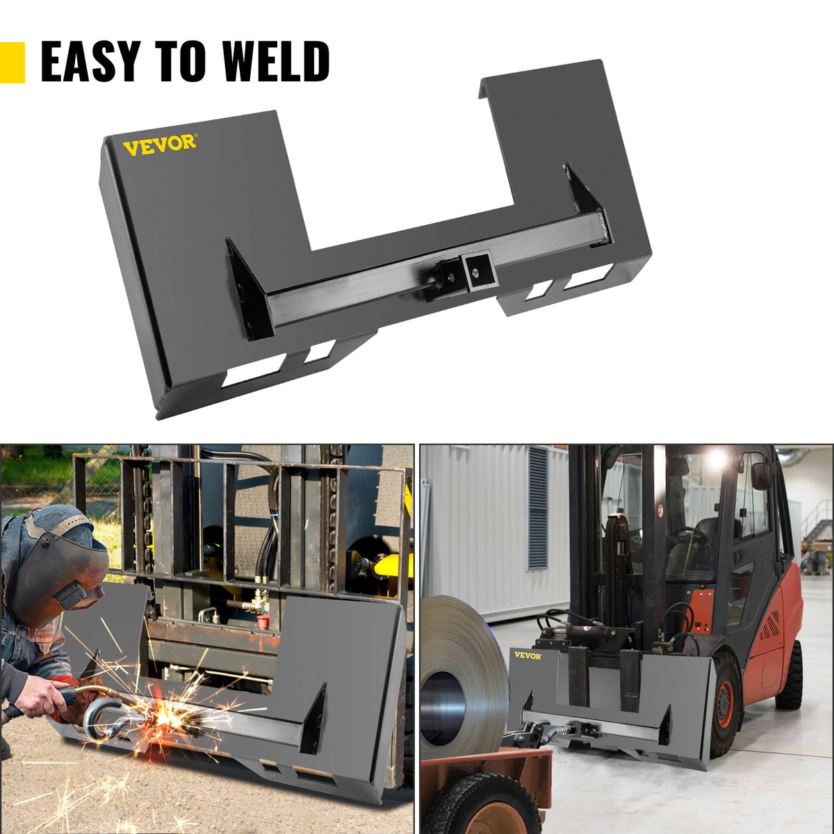 Universal Skid Steer Mount Plate 6.35mm Thick Skid Steer Plate Attachment1360.78kgWeight Capacity Quick V952-FHZXAZBHS-CIRKGK3V0