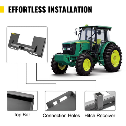 Universal Skid Steer Mount Plate 6.35mm Thick Skid Steer Plate Attachment1360.78kgWeight Capacity Quick V952-FHZXAZBHS-CIRKGK3V0