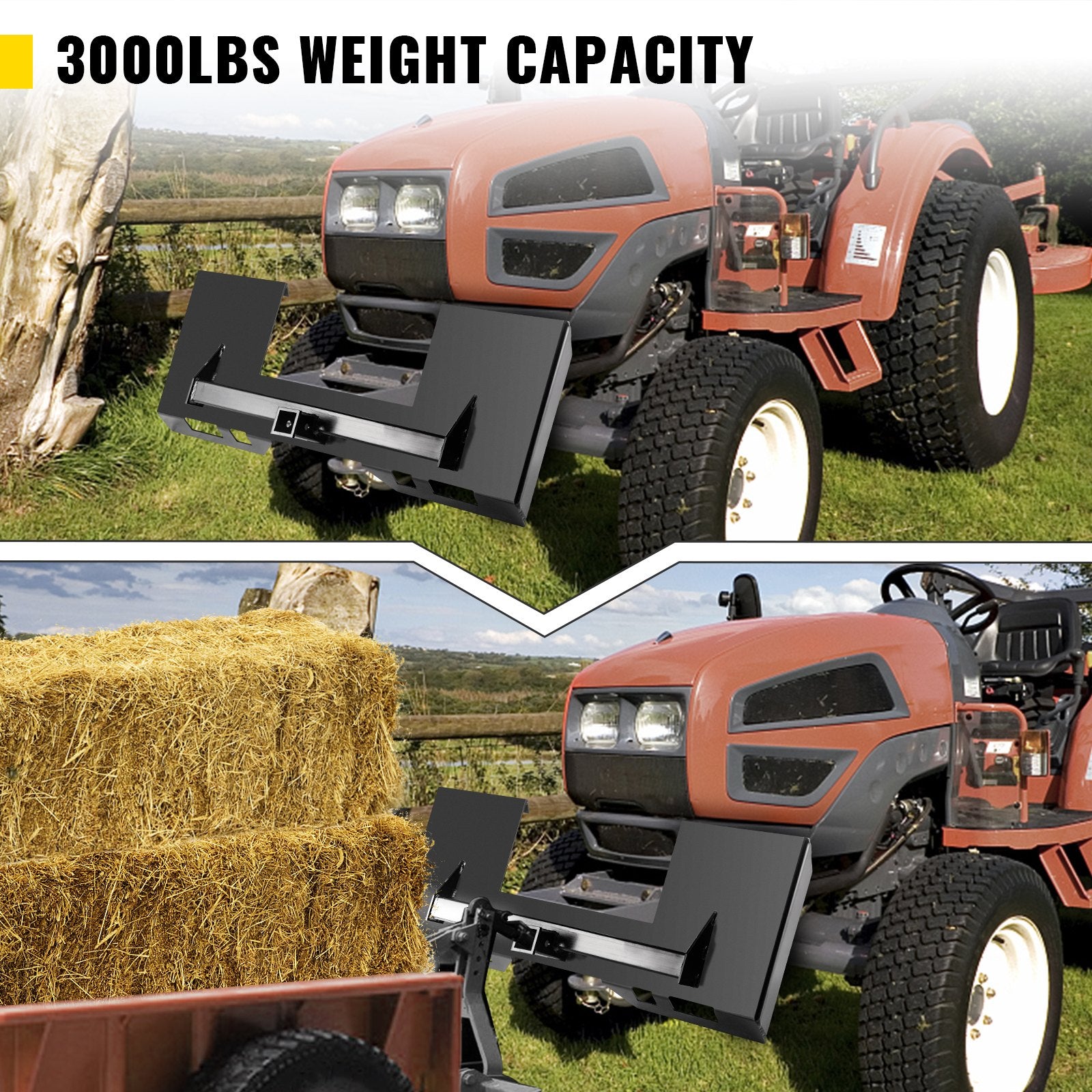 Universal Skid Steer Mount Plate 6.35mmThick Skid Steer Plate Attachment1360.78kgWeight Capacity Quick Attach V952-FHZXAZBHS-XK2OXX7V0