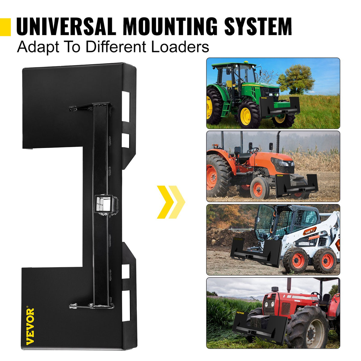 Universal Skid Steer Mount Plate 6.35mmThick Skid Steer Plate Attachment1360.78kgWeight Capacity Quick Attach V952-FHZXAZBHS-XK2OXX7V0