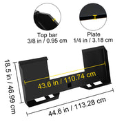 Universal Skid Steer Mount Plate 6.35mmThick Skid Steer Plate Attachment1360.78kgWeight Capacity Quick Attach V952-FHZXAZBHS-XK2OXX7V0