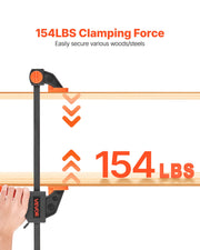 Bar Clamps for Woodworking, 2-Pack 30.48 cm and 2-Pack 15.24 cm, One-Handed Clamp/Spreader, Quick-Grip V952-FJ12INCH4KSJRPXDA002V0