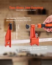 Bar Clamps for Woodworking, 2-Pack 15.24 cm and 2-Pack 30.48 cm, Lockable F-Clamp with 272 kg Load Limit, V952-FJ12INCH4ZTD5D0S0001V0