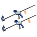 Bar Clamps for Woodworking, 2-Pack 60.96 cm One-Handed Clamp/Spreader, Quick-Grip F-Clamp with 154 kg Load V952-FJ24INCH2GKSW13LH002V0