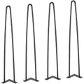 711.2MM Hairpin Furniture Legs, Metal Home DIY Projects for Nightstand, Coffee Table, Desk, 226.8KG Load V952-FJ2GZT28YC1205ROLV0