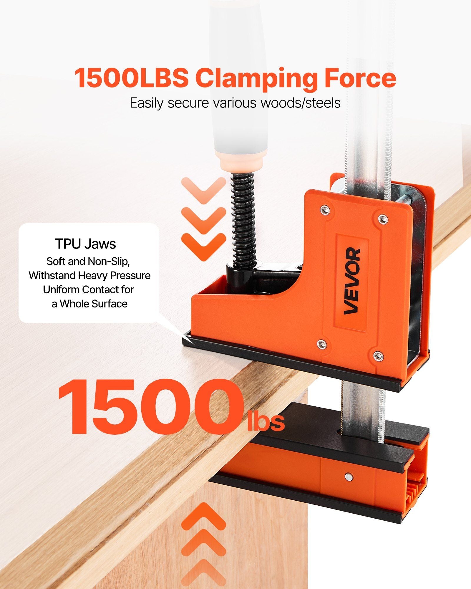 Bar Clamps for Woodworking, 2-Pack 76.2 cm Parallel Clamp Set, F-Clamp with 680 kg Load Limit, Even Pressure, V952-FJ30INCH2GPXIMF6O001V0