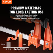 Bar Clamps for Woodworking, 2-Pack 914mm Clamp, Quick-Change F Clamp with 600 lbs Load Limit, 2.5" Throat V952-FJ36INCH2ZZZW8GT9V0
