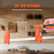 Bar Clamps for Woodworking, 2-Pack 914mm Clamp, Quick-Change F Clamp with 600 lbs Load Limit, 2.5" Throat V952-FJ36INCH2ZZZW8GT9V0
