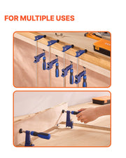Bar Clamps for Woodworking, 4-Pack 91.4 cm Opening, Lockable F-Clamp with 272 kg Load Limit, 63.5 mm Depth, V952-FJ36INCH4ZTDH7M9E001V0
