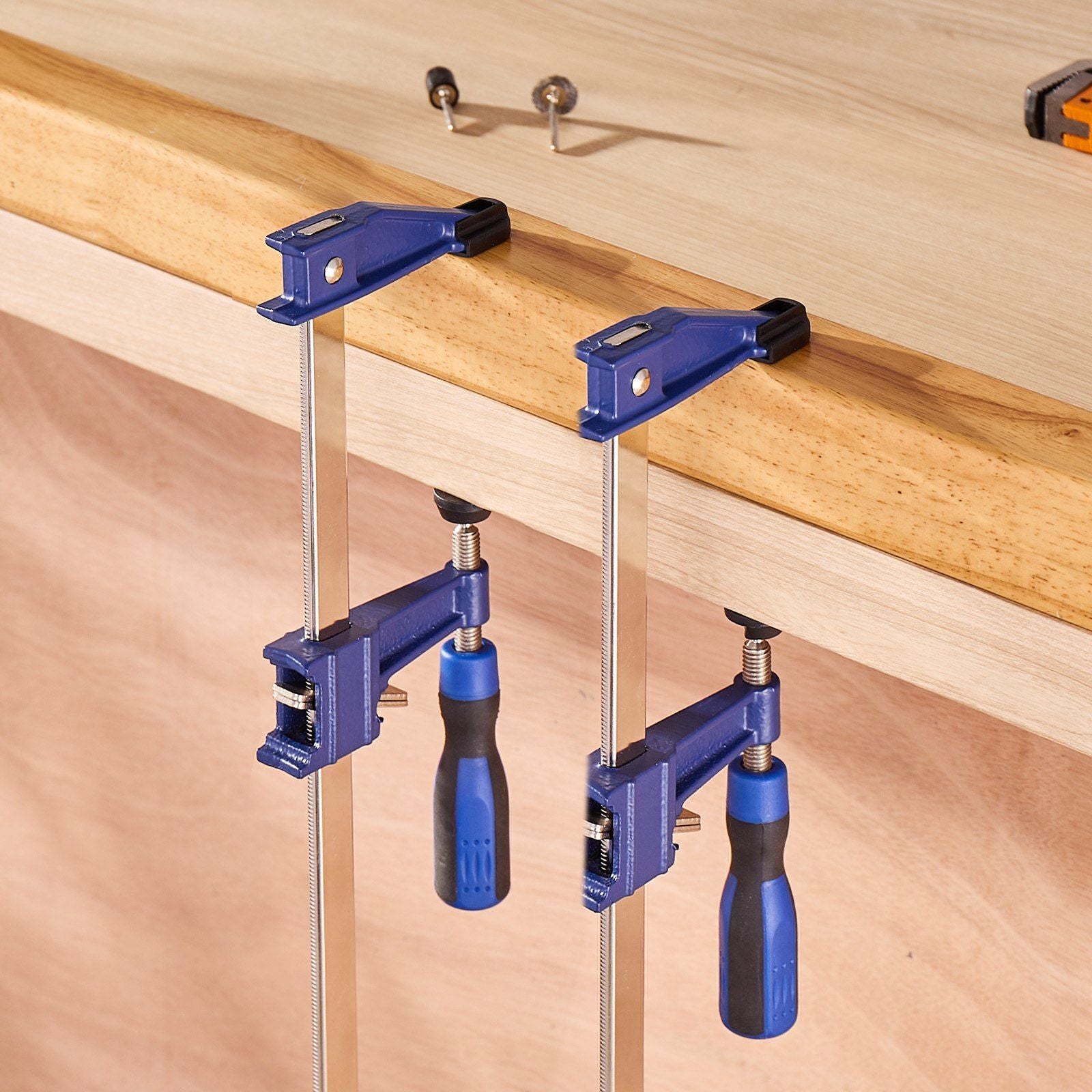 Bar Clamps for Woodworking, 4-Pack 91.4 cm Opening, Lockable F-Clamp with 272 kg Load Limit, 63.5 mm Depth, V952-FJ36INCH4ZTDH7M9E001V0