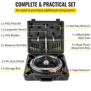 Adjustable Hole Saw Cutter Kit, 1-5/8"" to 11-13 /16"" (40-300 mm), Recessed Hole Saw with PC Dust Shield, V952-FJKK1581113166YC0V0