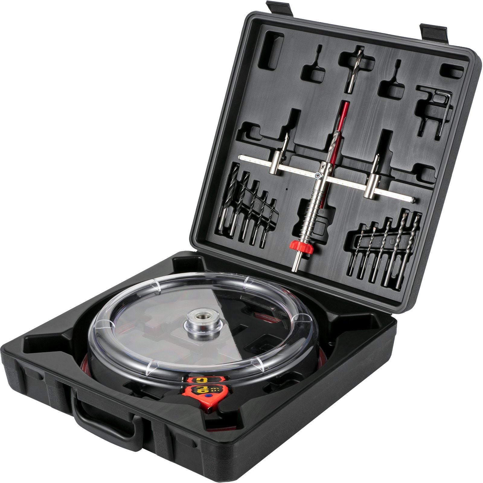 Adjustable Hole Saw Cutter Kit, 1-5/8" to 8" (40-200 mm), Two Replaceable Pilot Drill Bits, Twin Blade V952-FJKKQZDFC1588U5VPV0