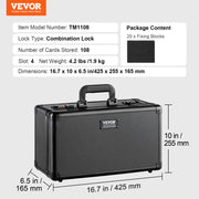 Graded Card Storage Box, 4 Slots, Graded Sports Cards Holder Carrying Case with Coded Lock Foam Dividers, for V952-FJKSNHMMS108T371IV0