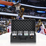 Graded Card Storage Box, 4 Slots, Graded Sports Cards Holder Carrying Case with Coded Lock Foam Dividers, for V952-FJKSNHMMS108T371IV0