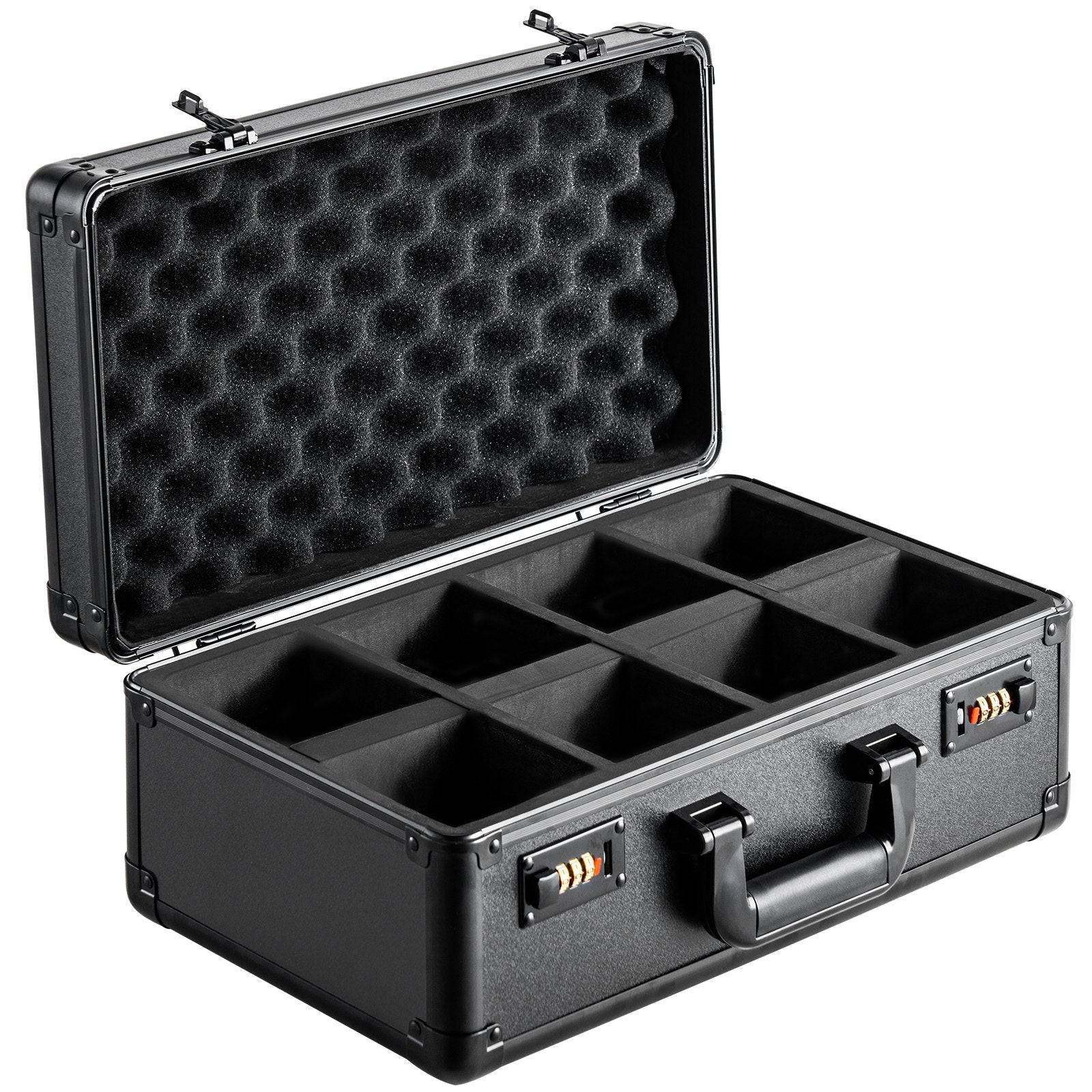Graded Card Storage Box, 4 Slots, Graded Sports Cards Holder Carrying Case with Coded Lock Foam Dividers, for V952-FJKSNHMMS108T371IV0