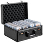 Graded Card Storage Box, 4 Slots, Graded Sports Cards Holder Carrying Case with Coded Lock Foam Dividers, for V952-FJKSNHMMS1208A6WJV0