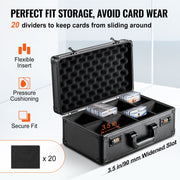 Graded Card Storage Box, 4 Slots, Graded Sports Cards Holder Carrying Case with Coded Lock Foam Dividers, for V952-FJKSNHMMS1208A6WJV0