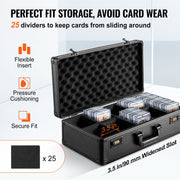Graded Card Storage Box, 5 Slots, Graded Sports Cards Holder Carrying Case with Coded Lock Foam Dividers, for V952-FJKSNHMMS162LU13NV0