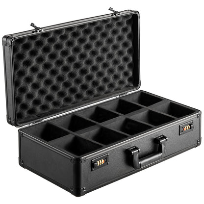 Graded Card Storage Box, 5 Slots, Graded Sports Cards Holder Carrying Case with Coded Lock Foam Dividers, for V952-FJKSNHMMS162LU13NV0