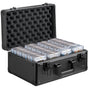 Graded Card Storage Box, 4 Slots, Graded Sports Cards Holder Carrying Case with Key Lock Foam Dividers, for V952-FJKSNHYCSKK1V3VTKV0