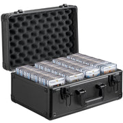 Graded Card Storage Box, 4 Slots, Graded Sports Cards Holder Carrying Case with Key Lock Foam Dividers, for V952-FJKSNHYCSKK9N54I7V0