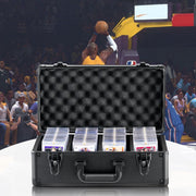 Graded Card Storage Box, 4 Slots, Graded Sports Cards Holder Carrying Case with Key Lock Foam Dividers, for V952-FJKSNHYCSKK9N54I7V0