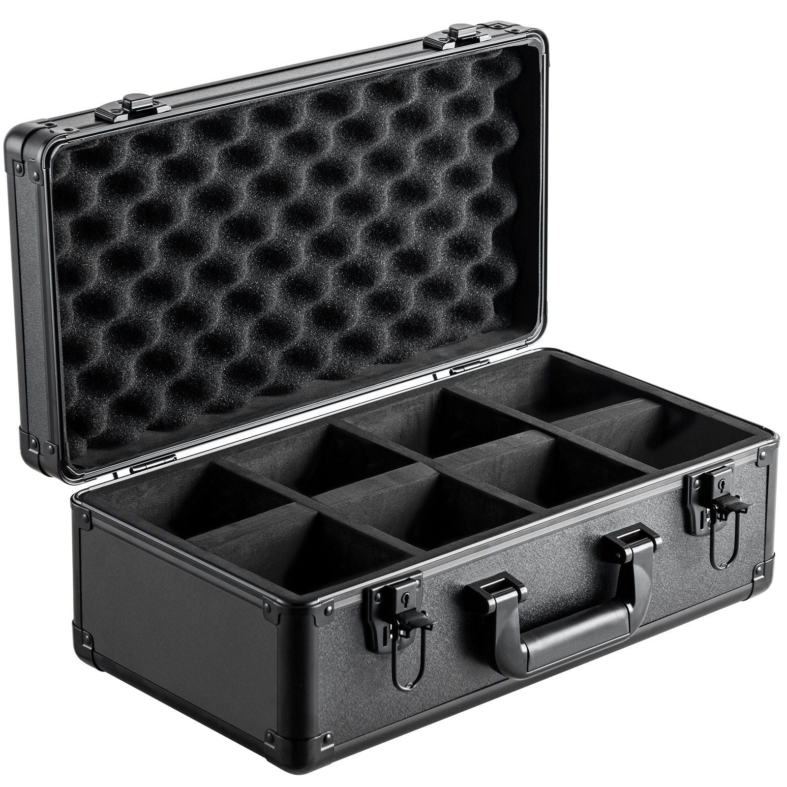 Graded Card Storage Box, 4 Slots, Graded Sports Cards Holder Carrying Case with Key Lock Foam Dividers, for V952-FJKSNHYCSKK9N54I7V0