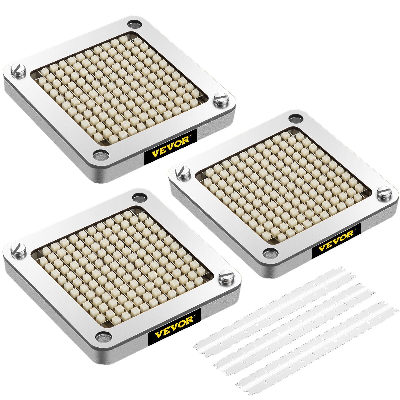 Replacement Chopper Blade, 1/4 inch, 3 PCS French Fry Blade Assembly with 6 Extra Knives, Stainless Steel V952-FKTHQC314INCHCUDXV0