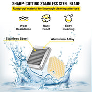 Replacement Chopper Blade, 1/4 inch, 3 PCS French Fry Blade Assembly with 6 Extra Knives, Stainless Steel V952-FKTHQC314INCHCUDXV0