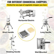 Replacement Chopper Blade, 3/8 inch, 3 PCS French Fry Blade Assembly with 6 Extra Knives, Stainless Steel V952-FKTHQC338INCH3QKXV0