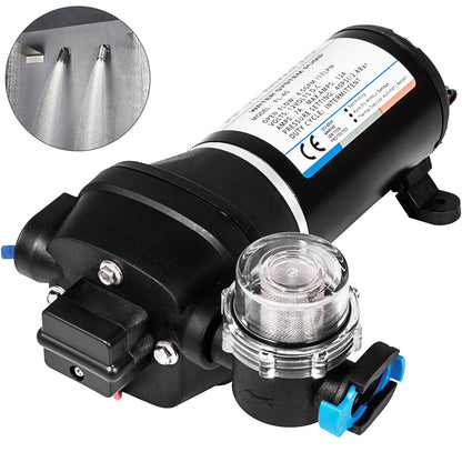 Water Pressure Diaphragm Pump, 12V FL-40 High Pressure Diaphragm Water Pump, 40PSI Automatic Self Priming V952-FL-40GMB12V000001V0