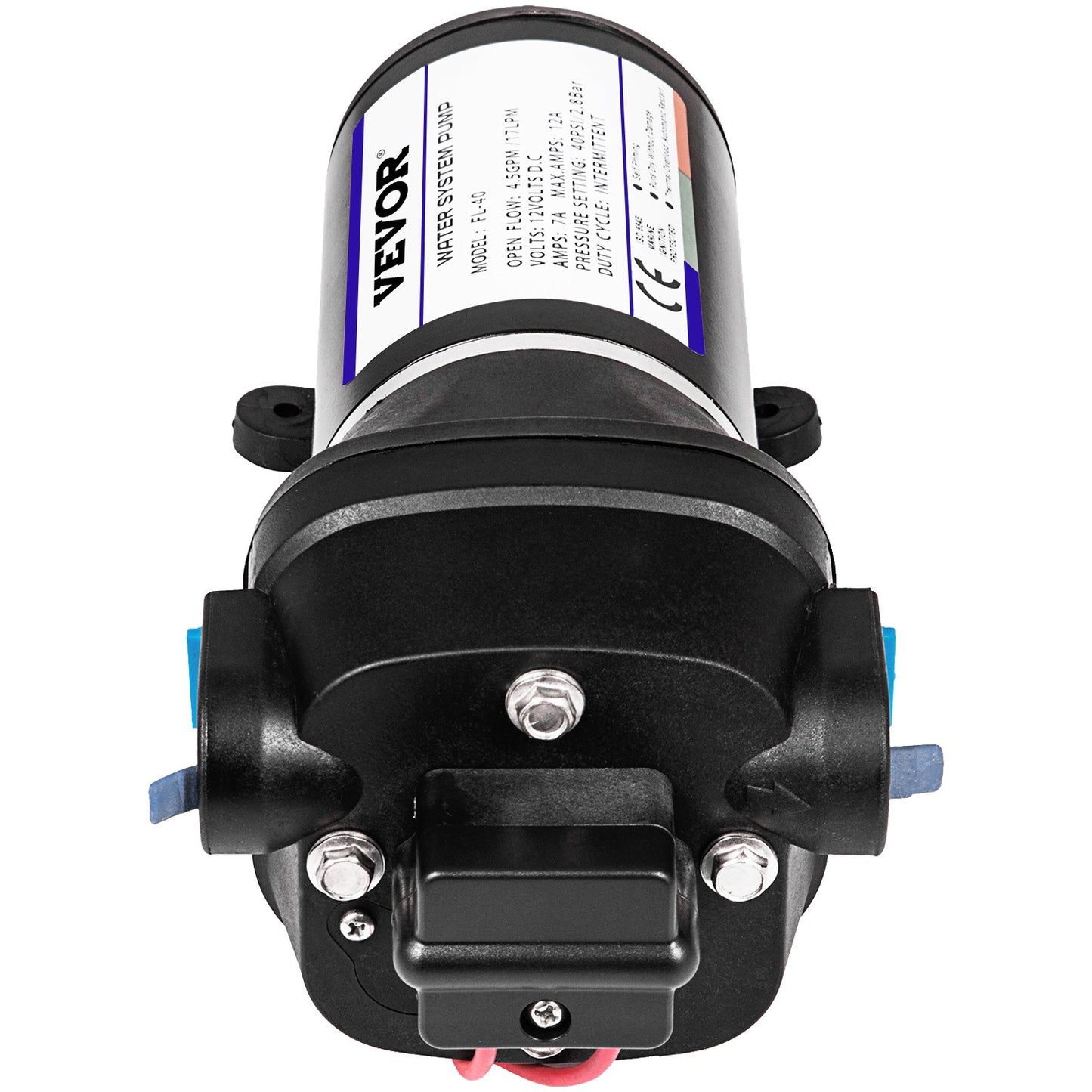 Water Pressure Diaphragm Pump, 12V FL-40 High Pressure Diaphragm Water Pump, 40PSI Automatic Self Priming V952-FL-40GMB12V000001V0