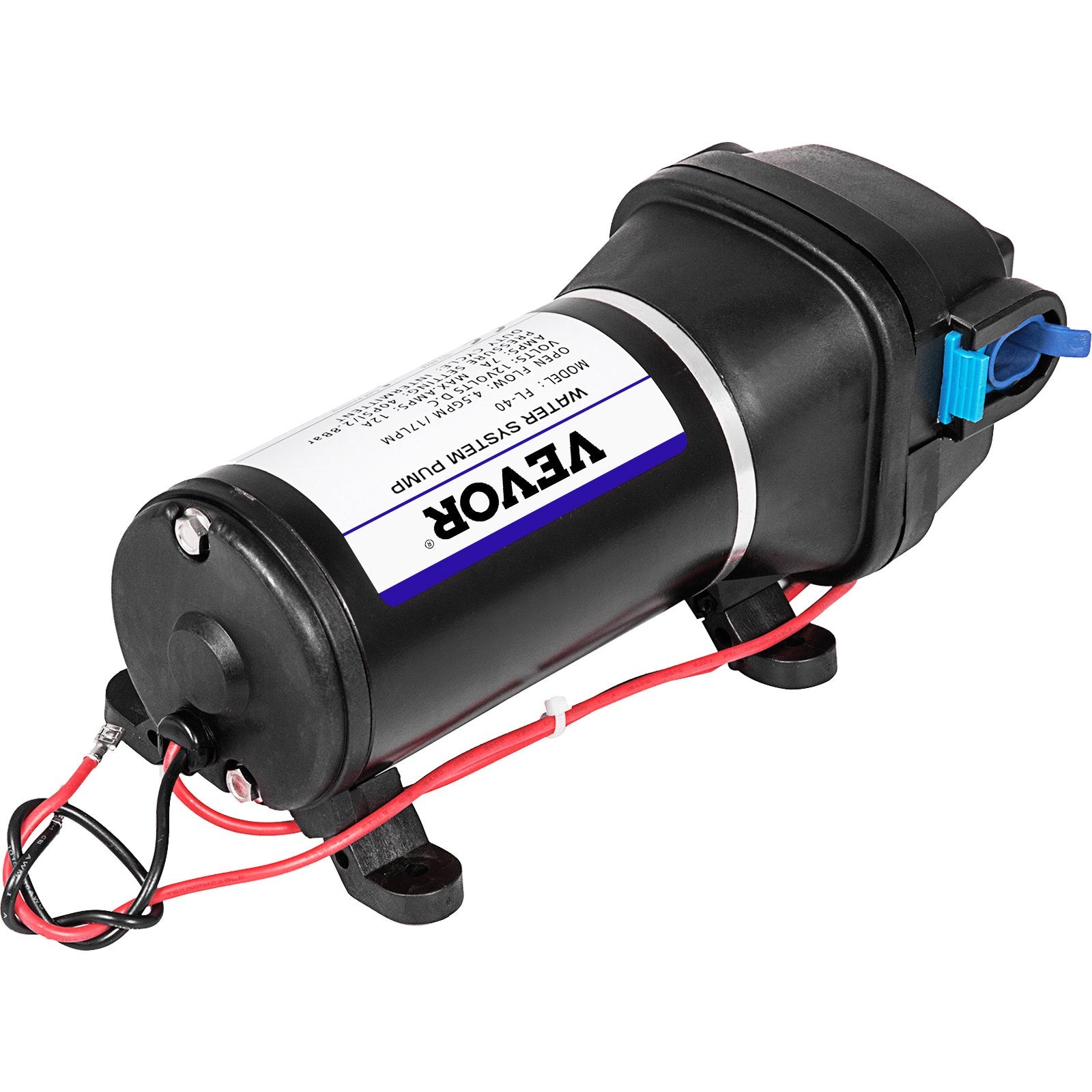 Water Pressure Diaphragm Pump, 12V FL-40 High Pressure Diaphragm Water Pump, 40PSI Automatic Self Priming V952-FL-40GMB12V000001V0