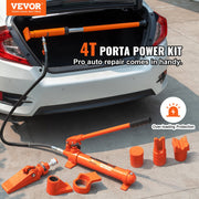 4 Ton Porta Power Kit, Portable Hydraulic Jack with 3.9 ft/1.2 m Oil Hose, Auto Body Frame Repair Kit with V952-FLDTJH4ABSTPUKFMBV0