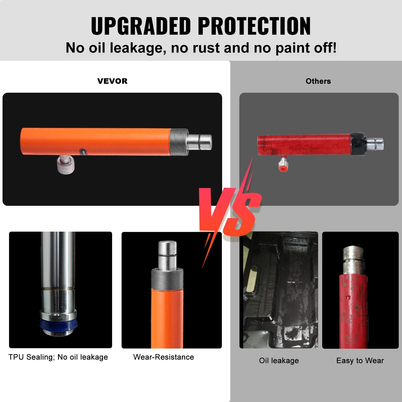 4 Ton Porta Power Kit, Portable Hydraulic Jack with 3.9 ft/1.2 m Oil Hose, Auto Body Frame Repair Kit with V952-FLDTJH4ABSTPUKFMBV0