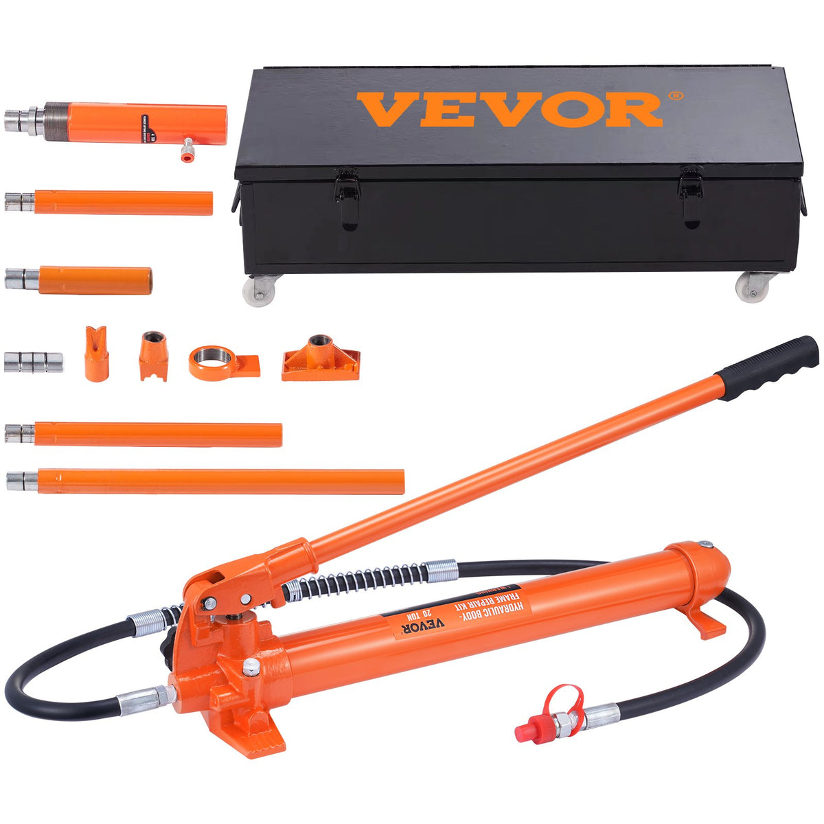 20 Ton Porta Power Kit, Portable Hydraulic Jack with 4.6 ft/1.4 m Oil Hose, Car Frame Repair Tool with V952-FLDTJHSD20TPUKYSUV0