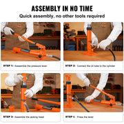 20 Ton Porta Power Kit, Portable Hydraulic Jack with 4.6 ft/1.4 m Oil Hose, Car Frame Repair Tool with V952-FLDTJHSD20TPUKYSUV0