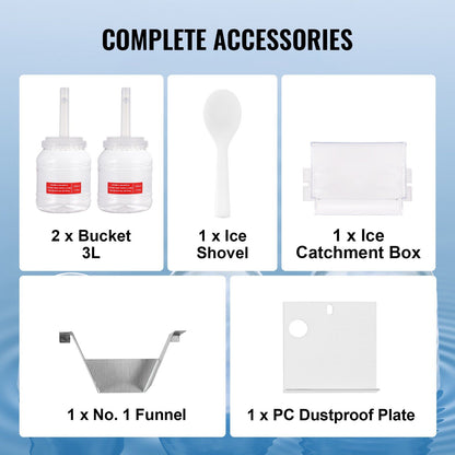 Commercial Snowflake Ice Machine, 176.4LBS/24H Snowflake Ice Maker, Stainless Steel Ice Shaver Machine, V952-FLXNBJFLLEDPEG7B6V3