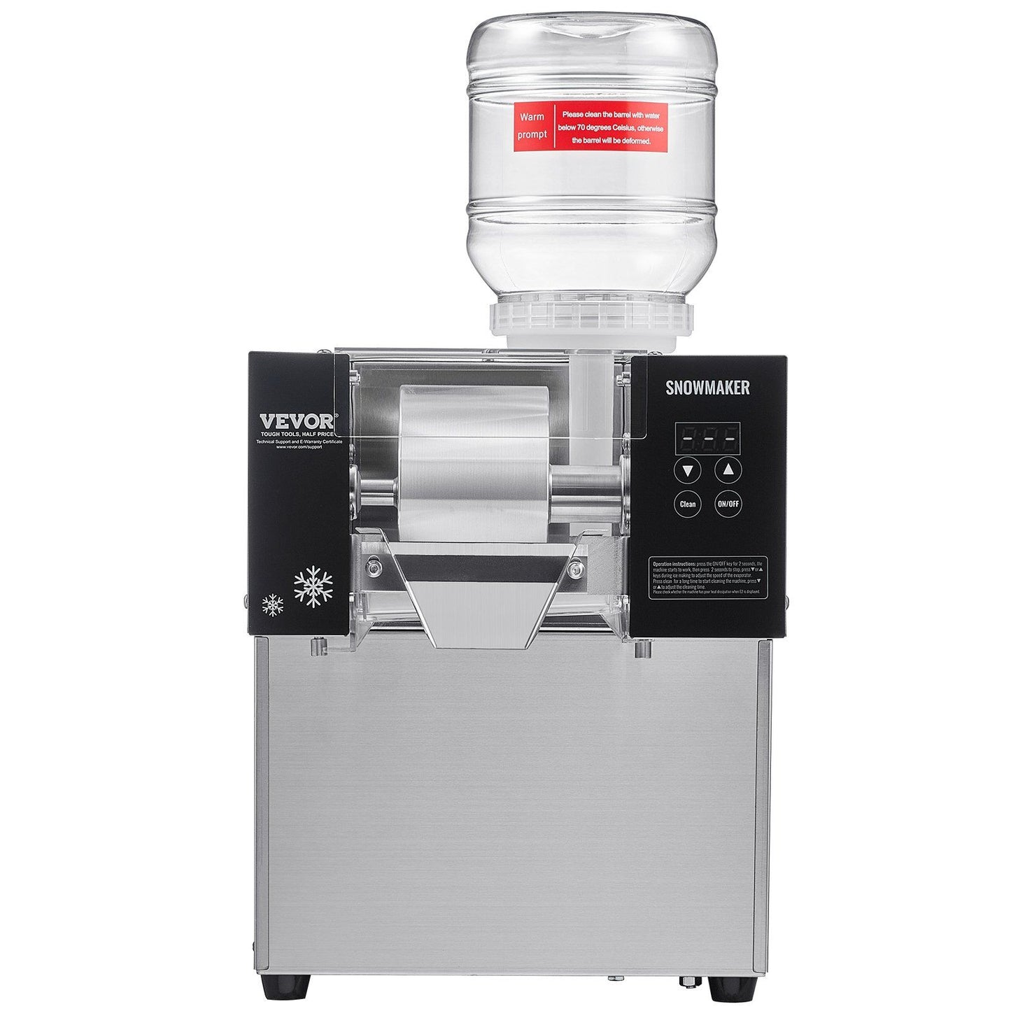 Commercial Snowflake Ice Machine, 176.4LBS/24H Snowflake Ice Maker, Stainless Steel Ice Shaver Machine, V952-FLXNBJFLLEDPEG7B6V3