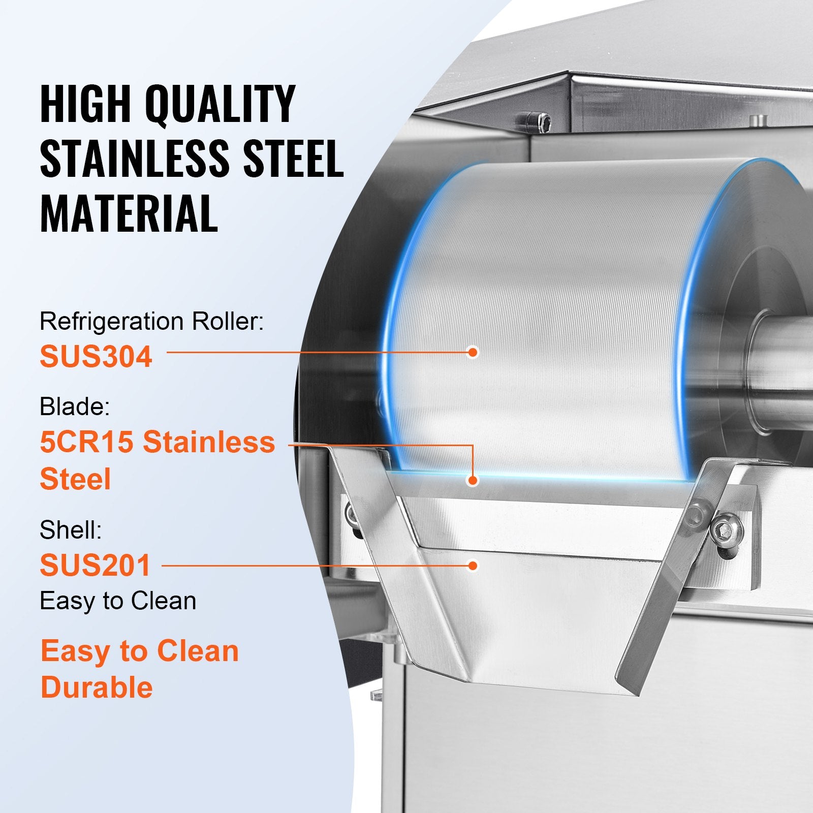 Commercial Snowflake Ice Machine, 276LBS/24H Snowflake Ice Maker, Stainless Steel Ice Shaver Machine, V952-FLXNBJFLLEDPOLJG2V3
