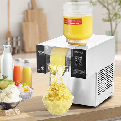 Commercial Snowflake Ice Machine, 375LBS/24H Snowflake Ice Maker, Stainless Steel Ice Shaver Machine, V952-FLXNBJFLLEDPXZ9CHV3