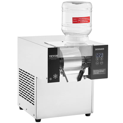 Commercial Snowflake Ice Machine, 375LBS/24H Snowflake Ice Maker, Stainless Steel Ice Shaver Machine, V952-FLXNBJFLLEDPXZ9CHV3